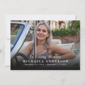 Invitation Photo moderne Célébration de la vie funéraire Memo (Devant)