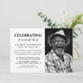 Invitation Photo moderne Célébration de la vie funéraire Memo (Debout devant)