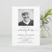 Invitation Photo moderne Célébration des funérailles commémor (Debout devant)