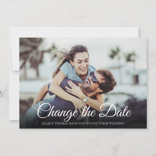 Invitation Photo moderne Changer la date reportée Annulée (Devant)