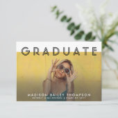 Invitation Photo moderne chic Diplôme virtuel (Debout devant)