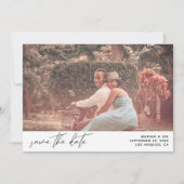 Invitation Photo moderne chic horizontale Enregistrer la date (Devant)