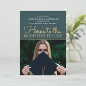 Invitation photo moderne classique plus brillante (Debout devant)