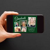 Invitation Photo moderne Collage Green Graduation Party