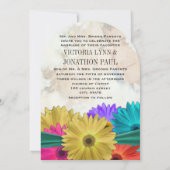 Invitation Photo Moderne de couleur vive Gerber Daisy (Dos)