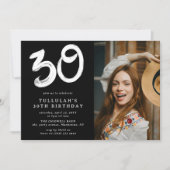 Invitation Photo moderne de la fête du 30e anniversaire (Devant)