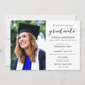 Invitation Photo moderne Diplôme du lycée (Devant)
