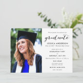 Invitation Photo moderne Diplôme du lycée (Debout devant)