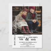Invitation Photo moderne Double fête Anniversaire (Devant)