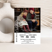 Invitation Photo moderne Double fête Anniversaire