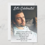 Invitation Photo moderne du 40e anniversaire masculin<br><div class="desc">Cette invitation masculine à la fête d'anniversaire masculine est parfaite pour tout âge. Le design commence avec la photo des garçons d'anniversaire. Un texte simple vous est fourni pour ajouter vos propres informations de fête d'anniversaire.</div>