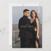 Invitation Photo moderne Économisez Notre Date (Devant)