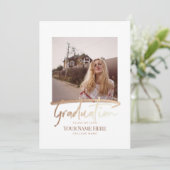 Invitation Photo Moderne Elegant Graduation (Debout devant)
