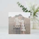 Invitation Photo moderne Elegant Mariage élégant (Debout devant)