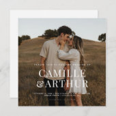 Invitation Photo moderne Elegant Mariage élégant (Devant / Derrière)
