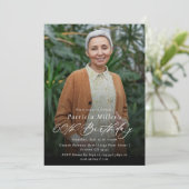 Invitation Photo moderne élégante 60e anniversaire de fête (Debout devant)