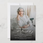 Invitation Photo moderne élégante 65e anniversaire de la fête (Devant)