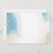 Invitation Photo moderne élégante Baptême Bleu (Dos)