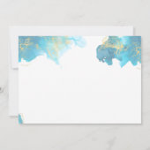 Invitation Photo moderne élégante Baptême Bleu (Dos)