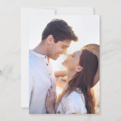 Invitation Photo moderne élégante Classique Noir Blanc Mariag (Dos)