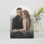 Invitation Photo moderne élégante Enregistrer la date (Debout devant)