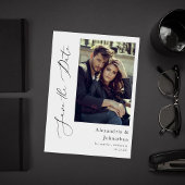 Invitation Photo moderne élégante Enregistrer la date Invitat