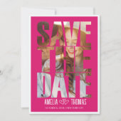 Invitation Photo moderne élégante Enregistrer la date Mariage (Devant)