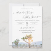 Invitation Photo moderne élégante Joshua Tree Boho Mariage (Devant)