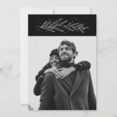 Invitation Photo moderne élégante Mariage noir et blanc (Dos)