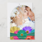 Invitation Photo moderne Emerald brillant coloré Gerber Daisy (Devant)