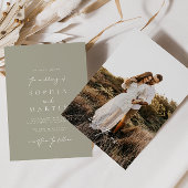 Invitation Photo moderne en gris ardoise