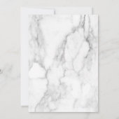 Invitation Photo moderne en marbre Célébration de la vie / Fu (Dos)