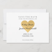 Invitation Photo moderne Enregistrer la date Calendrier Avril (Dos)