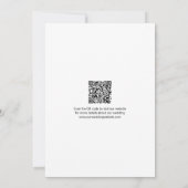 Invitation Photo Moderne Enregistrer La Date QR Code Mariage (Dos)