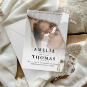 Invitation Photo Moderne Enregistrer La Date QR Code Mariage