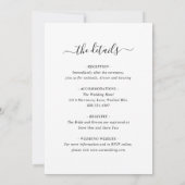 Invitation Photo moderne Faux Vellum tout en un Mariage (Dos)