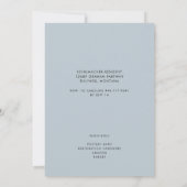 Invitation Photo moderne Fête des mariées bleue Dusty (Dos)