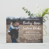 Invitation Photo moderne Forest Woods Mariage naturel (Debout devant)