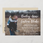 Invitation Photo moderne Forest Woods Mariage naturel (Devant / Derrière)