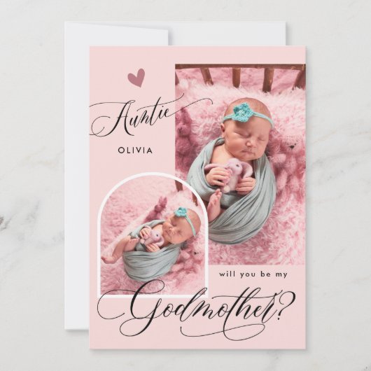 Invitation Photo moderne Godmère Proposition (Devant)