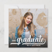 Invitation Photo moderne Graduation rouge (Devant)