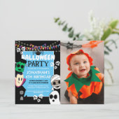 Invitation Photo moderne Halloween Cute Ghouls fête d'anniver (Debout devant)