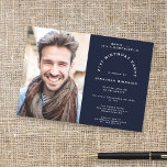 Invitation Photo moderne Homme 21e Parti surprise Marine<br><div class="desc">Photo Man moderne 21st Surprise Party Navy Blue. Un design entièrement personnalisable, il suffit de remplacer l'exemple de photo par le vôtre et personnaliser le texte à vos détails. Vous pouvez également modifier l'arrière - plan bleu marine des deux côtés et la couleur et le style du texte si vous...</div>