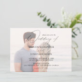 Invitation Photo moderne horizontale 4 Mariage (Debout devant)