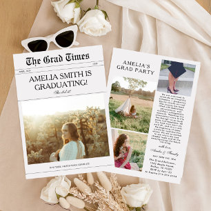 Invitation Photo Moderne  Journal de fin d'études promotion 2