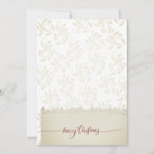 Invitation Photo moderne Joyeux Noël Arbres blancs Vacances (Dos)