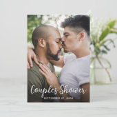 Invitation Photo moderne LGBTQ Couples Douche (Debout devant)