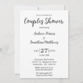 Invitation Photo moderne LGBTQ Couples Douche (Dos)