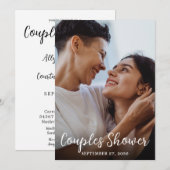 Invitation Photo moderne LGBTQ Couples Douche (Devant / Derrière)