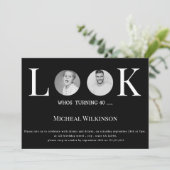 Invitation photo moderne look qui 40 anniversaire (Debout devant)